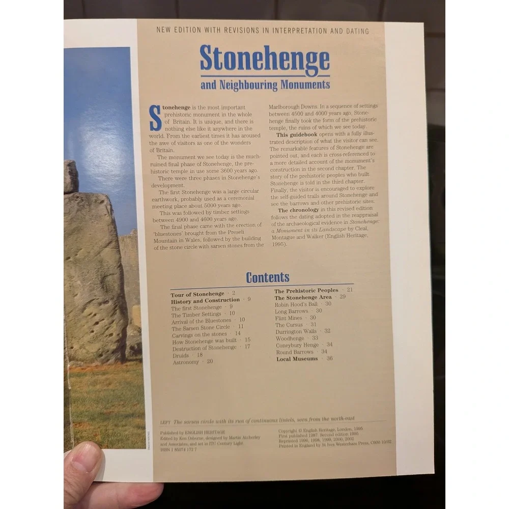 Stonehenge and Neighbouring Monuments Paperback, English Heritage, Corcoran 1996